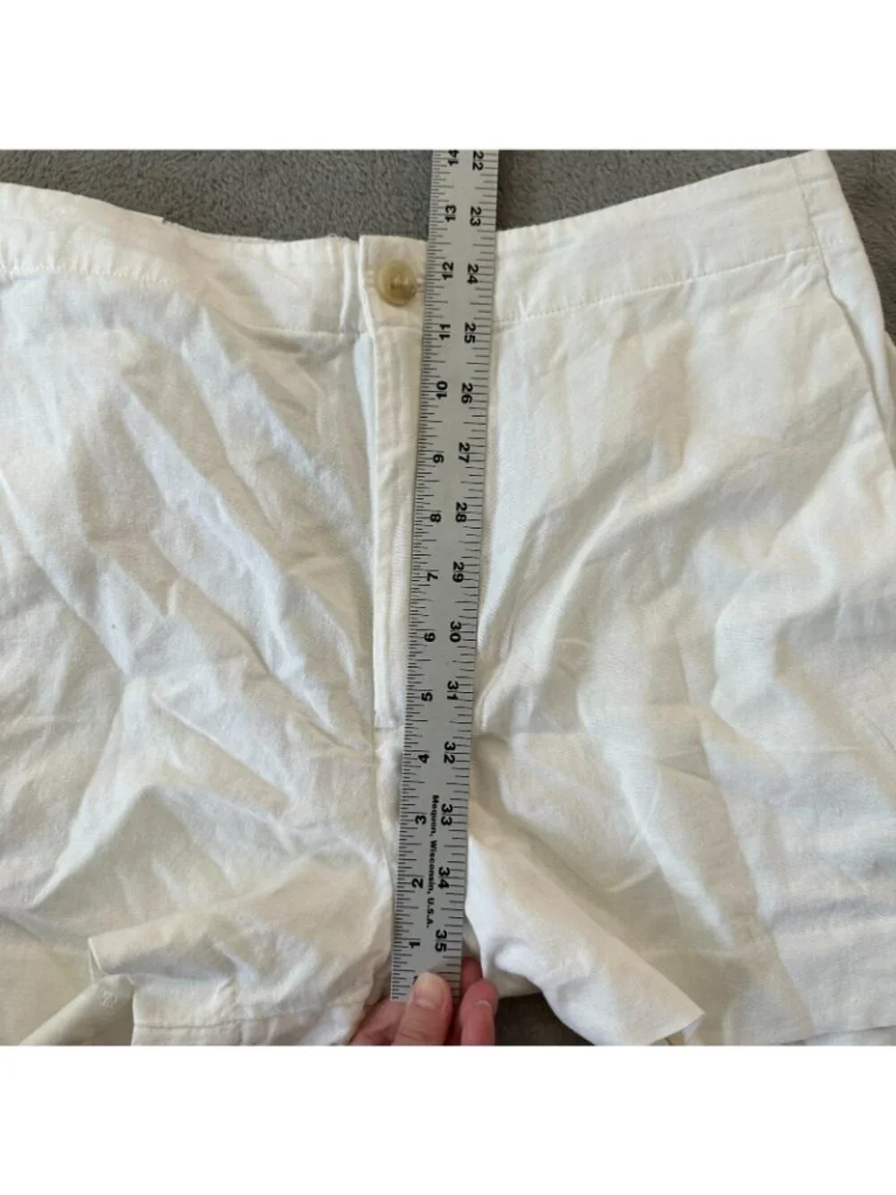NWT Banana Republic Factory 2026 White Linen Blend Shorts Women's LARGE - Picture 6 of 8